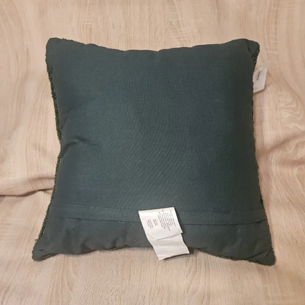 C & F Enterprises Hooked Embroidered Pug Dog  Pillow With Insert New 18x18